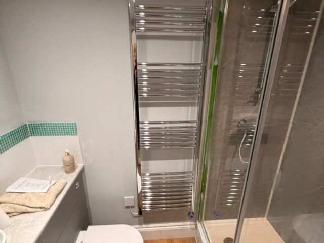 Compact bathroom layout