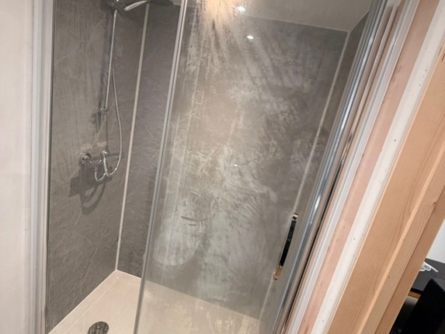 Contemporary shower space